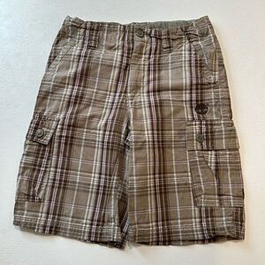 Timberland boys shorts  sz: 6, plaid cargo shorts kids, Timberland cotton shorts